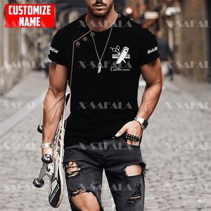 Barberare Anpassa namn Barbershop Cool 3D Tryckt högkvalitativt mjölkfiber T-shirt Summer Round Neck Men Female Top-5 220619