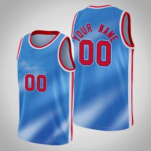 Tryckt Brooklyn Custom Diy Design Basketsträngar Anpassning Team Uniforms Skriv ut Personliga Any Name Number Mens Kvinnor Kids Ungdom Boys Blue Jersey