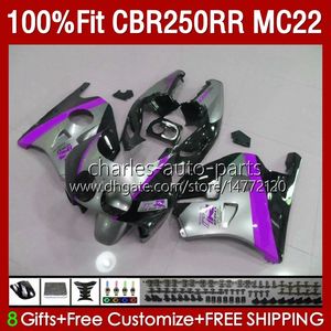 Injection MC22 250CC For HONDA CBR250 CC CBR 250RR 250 RR 90 91 92 93 94 95 1996 1997 1998 1999 131No.261 CBR250RR 1990 1991 1992 1993 1995 96 97 98 99 Fairing Black Purple