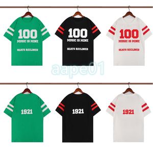 Designer Letter Print T Shirts New Summer Man Round Neck Green Tees Fashion Street Womens Tops Asian Size S-2XL