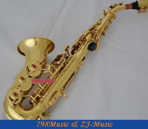 Gold Lacquer Soprano Saxophone BB Key to High F Key och G Key