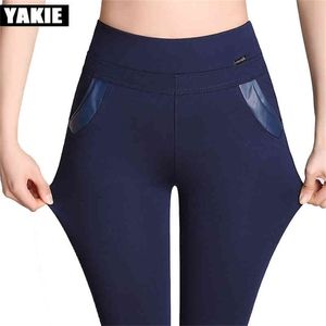 Women High Waist Pants Plus Size S 4XL Elastic Work OL Pants Spring Autumn Skinny Pencil Pants Fashion Ladies Long Trousers 210412