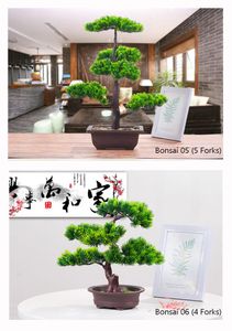 Dekorativa blommor kransar konstgjorda växter stora medelstora bonsai golv falskt tall prydnadsgrönska nordisk heminredning dekoration