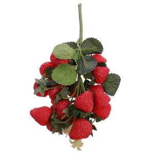 Decorazione del partito 1Pc Decorazioni di frutta del Ringraziamento Piante di fragole artificiali Autunno Autunno Fragole finte per l'artigianato FruitParty