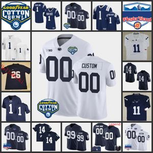 NCAA Custom Penn State Nittany Львы сшитые футбольные Джерси 53 RASHEED WALLER 84 TEO Johnson 28 Devyn Ford 79 Caedan Wallace 97 PJ STOGIFHIFH 20 ADISA ISAAC