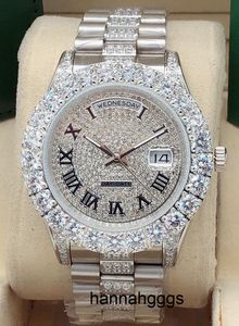 2022 hot luxury fashion 43MM grande diamante stella orologio da polso letterale romano data / settimana design fashion qualità orologio meccanico in acciaio inossidabile IOSS