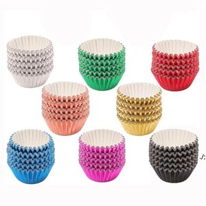 Folien-Cupcake-Liner 5cm / 2-Zoll-Muffin-Hüllen Papier Backbecher für Hochzeiten Geburtstage Babys Duschen PARTYBBE13568