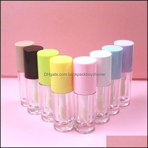 Imballaggio Bottiglie 6Ml Rosa/Giallo/Viola/Nude Pink/ Big Brush Lip Gloss Tube Drop Delivery 2021 Backpackboyzhome Dhuth