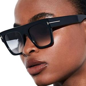 نظارات شمسية ريترو ظلال كبيرة مربعة الشكل للرجال قطعة علوية مسطحة سوداء متدرجة فاخرة على شكل T نظارات شمسية للقيادة على الموضة للرجال نظارات Oculos De Sol
