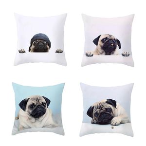 Kudde Case Creative Pug Dog Decorative Pillowcases cm Söt kast Cover Kussensloop Almohadapillow