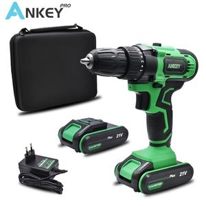 NY 21V Electric Drill Cordless Drill Screwnriver Power Tools Power Driver 171 Momentinställningar med Hammer Function Puncher 201225