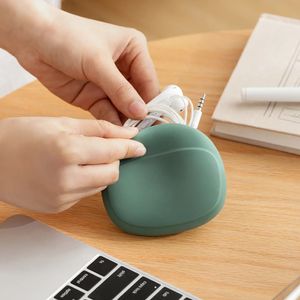 Soft Silicone Earphone Storage Case Travel Universal Earbuds Organizer Bag Portable Charging Cable Storage Bag