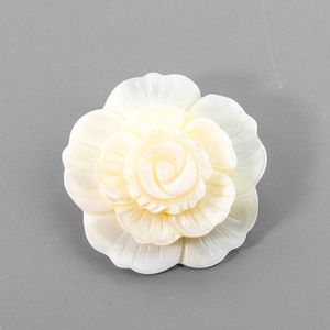 Pendanthalsband 2in1 Natural Shell Flower Mother of Pearl MultiDeck Cameo Petal Pin Franch Wedding Bridal Jewelry Accessory Gift Hoventant