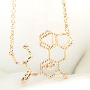 Cross-Border Wish Hot Selling European and American Necklace Jewelry New Fashion Simple Personality Science Student Molecular Factory Direct Sales