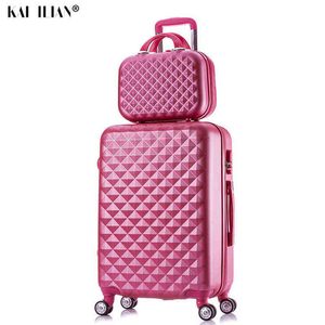 PCSSET Fashion Bag Cosmetic Inch Inch Girl Strolley Case Travel Spinner Password Luggage Woman Rolling Saytcase J220708 J220708