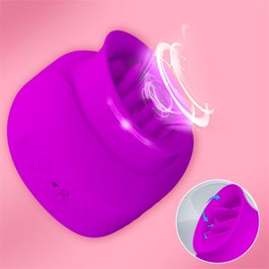 Seks Oyuncak Masajı 12 Hızlı Dil Vibratör Dişi Mastürbasyon Oyuncak Göğüs Büyütme Masajı için
