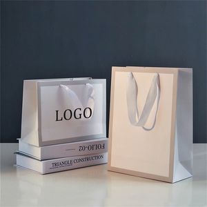 10 Pcs Custom Gift Paper Packing Craft Packaging Personalization business Shopping Clothes s Wedding Gifts Bag 220613