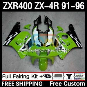 Bodywork Kit för Kawasaki Ninja ZXR-400 ZX 4R Cowling ZXR 400 CC 400cc Fairing 12dh.103 ZX-4R ZXR400 91 92 93 94 95 96 ZX4R 1991 1992 1993 1994 1995 1996 Body Light Green