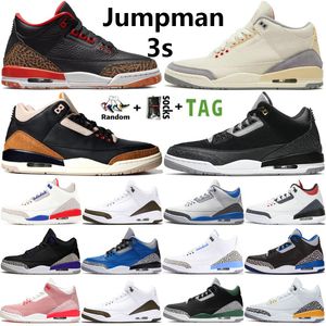 Mens Jumpman 3 High Og 3S basketskor se Muslin Desert Elephant Dark Iris Rust Pink Neapolitan Chlorophyll Laser Orange Men Sport Women Sneakers Trainers Storlek 13