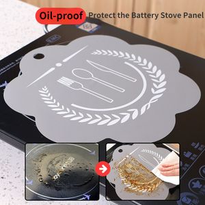 İndüksiyon Ocak Mat Silikon Silikon Fiberglas HOB Koruyucu Anti Kaydırma Kapağı Yalıtımlı Pad 220610