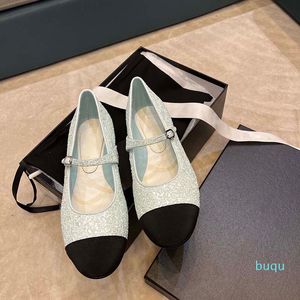 Tasarımcı-Bayan Klasik Sandalet Grogren Balerinas Retro Açık Ayakkabı Yaz Kauçuk Espadrilles Moda Platformu Katır Düz Terlik Loafer