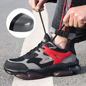 Direct Delivery Men And Women Steel Toe Air Safety Boots Indestructible Ryder Shoes Anti Puncture Breathable Work Shoes Sneakers