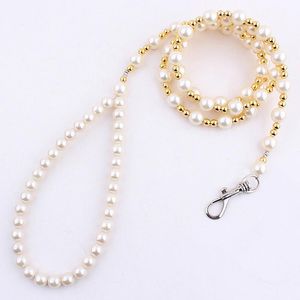 Dog Collars & Leashes Luxury Pearls Beads Leash Chain For Pets White Gold Walking Cat Collar Accessories Products Small DogsDog