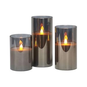 3pcs LED Candles Light Tealight Romantic Vintage Candles Lamp Electronic Votive Flameless Halloween Home Decoration Accessories 220527