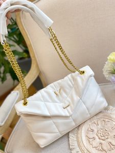Projektanci torba na ramię luksusowa torebka torebka torebki komunikatowe Clut najwyższej jakości klasyka klasyczna skórzana skóra oryginalne pudełko loulou 29cm złota łańcuch biały