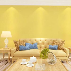 Tapeter gul tapet sovrum vardagsrum restaurang vägg dekoration tillbaka lim hushållsdekor pvc papper i roll