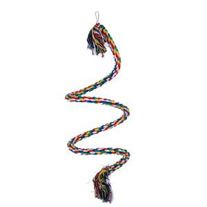 100PCS 0.5/1/1.5 M Parrot Hanging Braided Chew Rope Perch Bird Cage Cockatiel Pet Training Toy