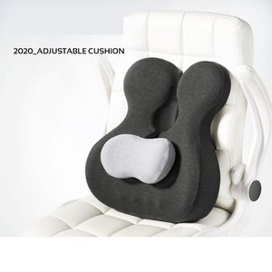 Kudde/dekorativ kuddstol Lumbal Back Cushion Memory Foam Car Seat Support Massager Midja för stolar Home Office RelieveCushion/Decora