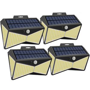 Luz LED Solar 400, luz Solar para exteriores, lámpara Solar de 3 modos con Sensor de movimiento, lámpara de calle impermeable para jardín
