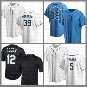 Kevin Kiermaier Baseballtrikot Wander Franco Wade Boggs Randy Arozarena Tyler Glasnow Corey Kluber Ji-Man Choi Manuel Margot Austin Meadows Brandon Lowe