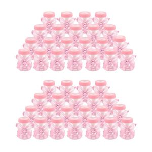 Gift Wrap X Baby Bottle Mini 4X9cm Rhinestone Pink Bear Favour Girl BaptismGift