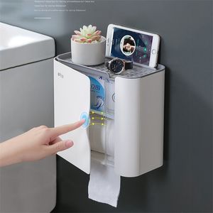 Wodoodporne papierowe papierowe mocowanie na ścianie półka do papieru toaletowego Taca Rolka papierowego ręcznika uchwyt do przechowywania akcesoria łazienkowe T200425
