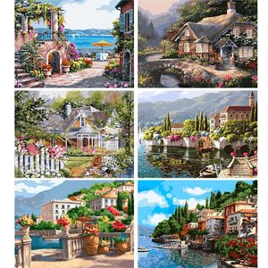Paintings VA Landscape Modern Painting By Number HandPainted Oil Drawing Picture X50 Cm Waterproof Up To Colors Adult Kids GiftPai