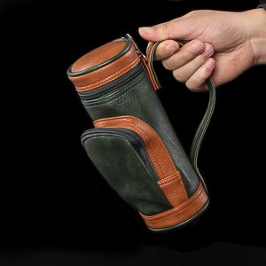 Golf cigar cover portable cigar travel bag storage moisturizing bag with humidifier cigar cutter