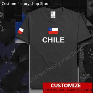 T-shirt con bandiera del paese del Cile Jersey personalizzata gratuita Nome fai-da-te Numero 100 T-shirt in cotone High Street Fashion CILE Tees 220616