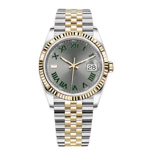 Relógio masculino de luxo designer relógios automáticos para homens tamanho 41 36mm movimento mecânico automático 904l pulseira de aço inoxidável rosto cinza luminoso relógio à prova d'água