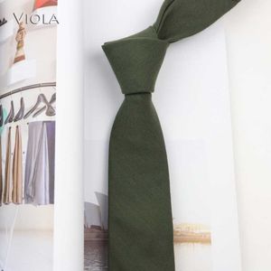 Blue Tie Solid Colorful cm Soft Skinny Red Cotton Necktie Male Suit Business Tuxedo Party Wedding Gift For Men Cravat Accessory H1018