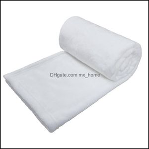 Sublimation Baby Decken 30 * 40 Zoll Polyester Decke Warme Weiche Sofa Er Weiß Blank Thermotransferdruck Swaddle Wrap A02 Drop Lieferung