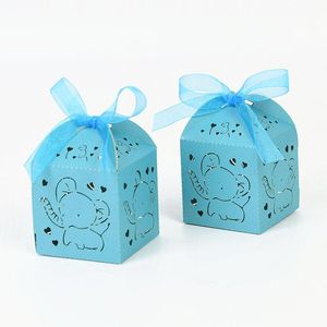 Gift Wrap Elephant Paper Box Hollow Candy Chocolate Packaging Boxes Boy Girl Baby Shower Favors Birthday Party SuppliesGift