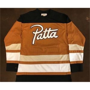 mcustomize 희귀 Patta Hockey Jersey 자수 스티치 또는 사용자 정의 이름 또는 번호 Retro Jersey