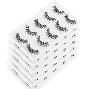 30Pairs Black Natural Cross False Eyelashes Handmade Makeup Eye Lashes Extension Beauty Cross False Eyelashes Wholesale&Dropship 0704