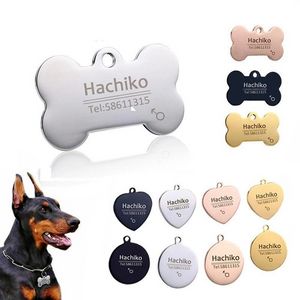 Personalized Cat Dog Pet ID Tag Keychain Engraved Pet ID Name for Cat Puppy Dog Collar Tag Pendant Keyring Bone Pet Accessories B0504