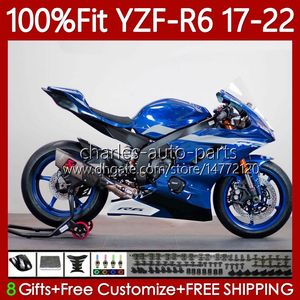 Yamaha Yzf-R6 광택 블루 YZF R6 R 6 600 CC YZF-600 2017 2018 2019 20 22 119NO.240 Bodywork YZF600 2017-2022 YZFR6 18 19 2020 2021 2022 페어링