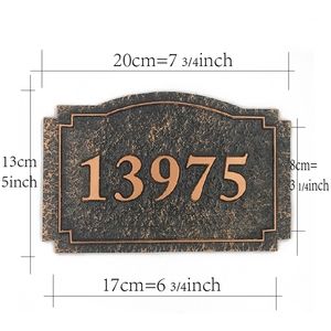 Cartas de escultores Número do nome da casa de casa personalizada Apartamento Made Villa Plate Plate European Classic Style Door Sign 220706