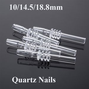 10mm 14mm 18mm Male Joint Straight Quartz Nails Smoking Accessories For Mini Nectar Collector Banger Nail Quartz Tips GQB19