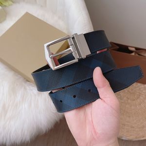 Designer Belts Luxury Burbry Designers Men's Classic Plaid 2022 Leather B Home Pin Buckle Leather 3.5 Thin Women's Jeans